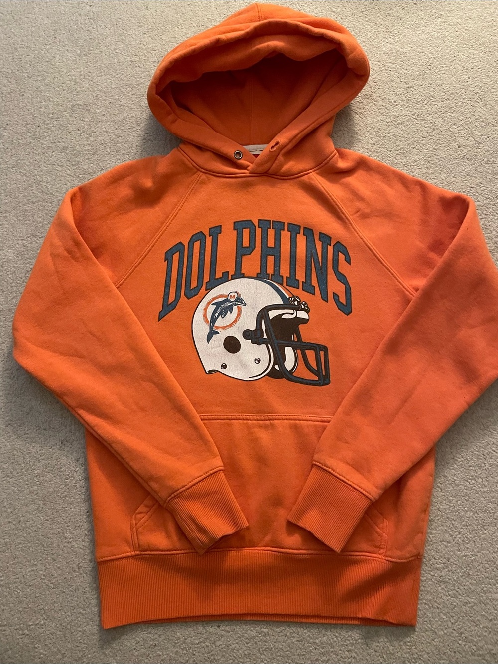 Homage Miami Dolphins Orange Pullover Hoodie